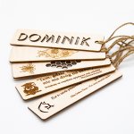 Drewniana Zakładka do książki z grawerem - 016