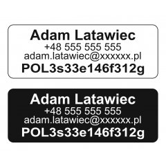 28x10mm aluminium Tabliczka operator drona