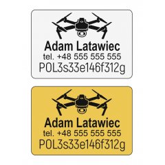 Naklejka operator drona - laminat - 25x17mm