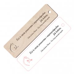 Drewniana Zakładka do książki z grawerem - 030