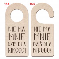 Drewniana Zawieszka na drzwi z grawerem - 15