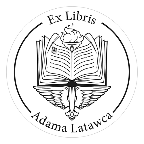 Pieczątka Ex Libris okrągła 016 - Stempel drewniany