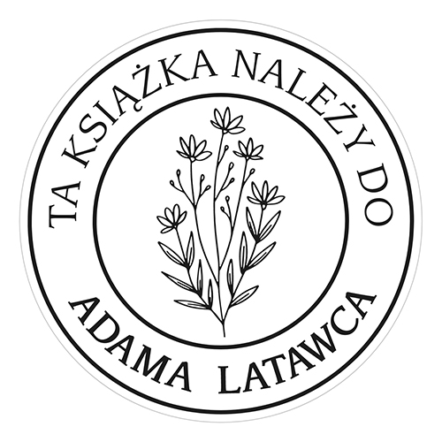 Pieczątka Ex Libris okrągła 036 - Stempel drewniany