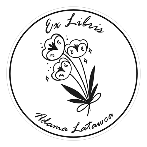 Pieczątka Ex Libris okrągła 069 - Stempel drewniany