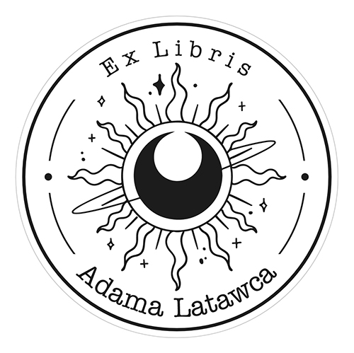 Pieczątka Ex Libris okrągła 076 - Stempel drewniany