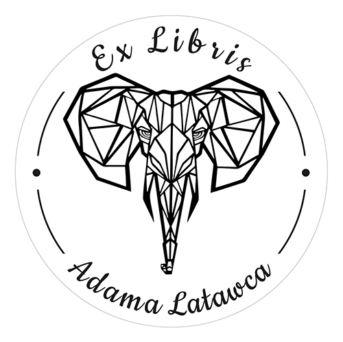Pieczątka Ex Libris okrągła 081 - Stempel drewniany
