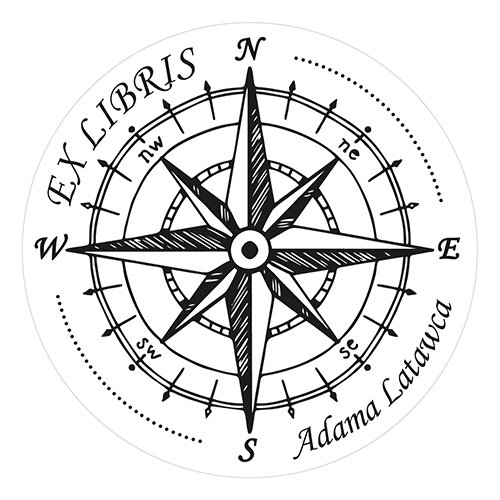 Pieczątka Ex Libris okrągła 102 - Stempel drewniany