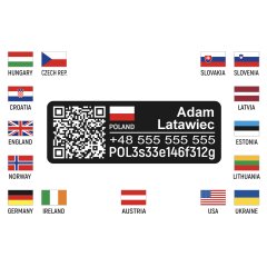 28x10mm aluminium Tabliczka operator drona