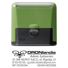 Pieczątka firmowa Colop 30 z logiem - 47x18mm