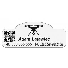 50x20mm aluminium Tabliczka operator drona