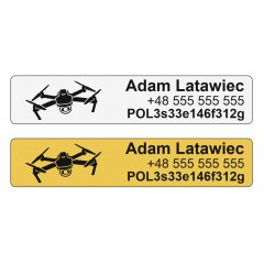 Naklejka operator drona - laminat - 50x10mm