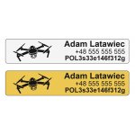 Naklejka operator drona - laminat - 50x10mm