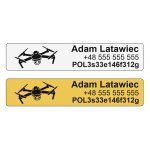 Naklejka operator drona - laminat - 50x10mm