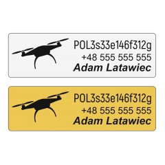 Naklejka operator drona - laminat - 50x15mm