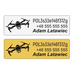 Naklejka operator drona - laminat - 50x15mm