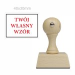 Pieczątka Ex Libris 40X30mm - Stempel drewniany - WŁASNY WZÓR