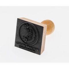 Pieczątka Ex Libris 70x70mm - Stempel drewniany - WŁASNY WZÓR