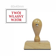 Pieczątka Ex Libris 60X40mm - Stempel drewniany - WŁASNY WZÓR