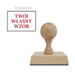 Pieczątka Ex Libris 70x50mm - Stempel drewniany - WŁASNY WZÓR