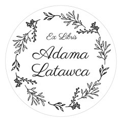 Pieczątka Ex Libris okrągła 012 - Stempel drewniany