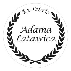 Pieczątka Ex Libris okrągła 014 - Stempel drewniany