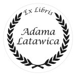 Pieczątka Ex Libris okrągła 014 - Stempel drewniany