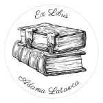 Pieczątka Ex Libris okrągła 017 - Stempel drewniany