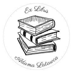 Pieczątka Ex Libris okrągła 018 - Stempel drewniany