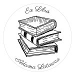 Pieczątka Ex Libris okrągła 018 - Stempel drewniany