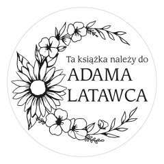 Pieczątka Ex Libris okrągła 030 - Stempel drewniany