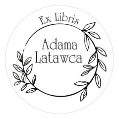 Pieczątka Ex Libris okrągła 033 - Stempel drewniany