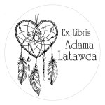 Pieczątka Ex Libris okrągła 045 - Stempel drewniany