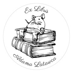 Pieczątka Ex Libris okrągła 096 - Stempel drewniany