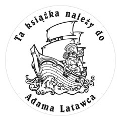 Pieczątka Ex Libris okrągła 105 - Stempel drewniany