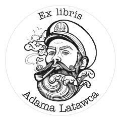 Pieczątka Ex Libris okrągła 134 - Stempel drewniany