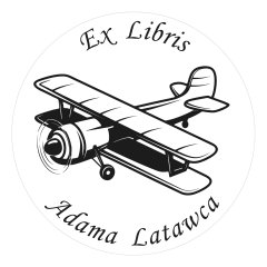 Pieczątka Ex Libris okrągła 137 - Stempel drewniany