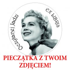 HIT :: Pieczątka Ex Libris okrągła ze zdjęciem - Stempel drewniany