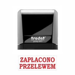 Pieczątka z tekstem Trodat 4911 - 37x14mm - ZAPŁACONO PRZELEWEM