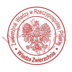 Pieczątka Zwierzchnik Władzy - 38mm