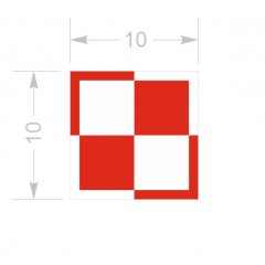 Szachownica 10x10mm - Naklejka na Drona